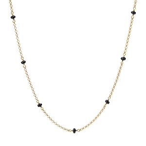 David Yurman 18K Yellow Gold Cable Collectibles Bead & Chain Necklace with Black Spinel, 36- 3355949