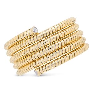 Marina B 18K Yellow Gold Trisolina Five-Row Flex Cuff with Diamonds- 3469498