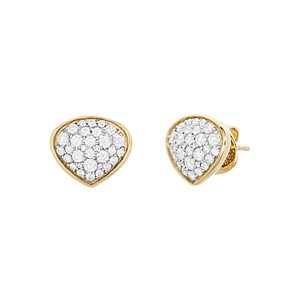 Marina B 18K Yellow Gold Trisola Diamond Stud Earrings- 3469504