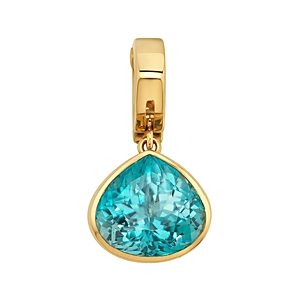 Marina B 18K Yellow Gold Trisolina Pendant with Blue Zircon- 3469506
