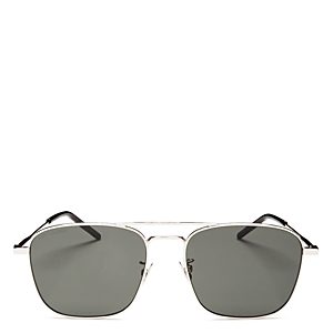Saint Laurent Men's Brow Bar Aviator Sunglasses, 58mm- 3456776