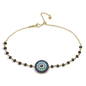 Bloomingdale's Diamond, Blue Sapphire & Turquoise Bracelet in 14K Yellow Gold - 100% Exclusive- 3500233