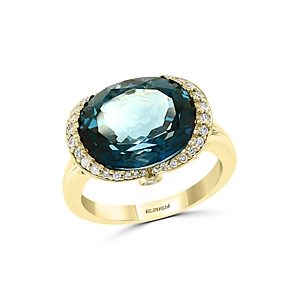 Bloomingdale's London Blue Topaz & Diamond Ring in 14K Yellow Gold - 100% Exclusive- 3500212