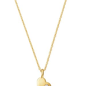 Bloomingdale's Diamond Heart Pendant Necklace in 14K Yellow Gold, 0.03 ct. t.w. - 100% Exclusive- 3514769