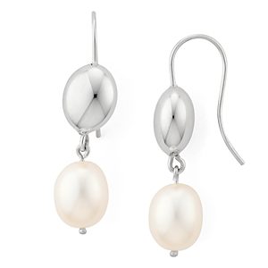 Bloomingdale's Cultured Freshwater Pearl Oblong Drop Earrings in Sterling Silver - 100% Exclusive- 3520531