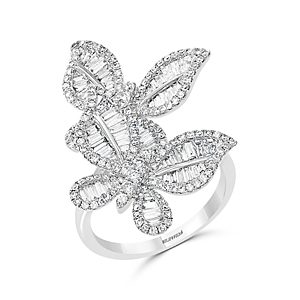 Bloomingdale's Diamond Butterfly Statement Ring in 14K White Gold, 1.40 ct. t.w. - 100% Exclusive- 3502690