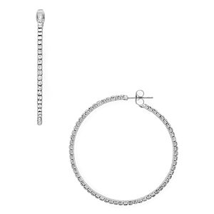 Aqua Crystal Hoop Earrings - 100% Exclusive- 3546192