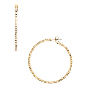 Aqua Crystal Hoop Earrings - 100% Exclusive- 3546192