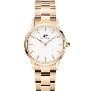 Daniel Wellington White Dial Rose Gold-Tone or Silver-Tone Link Bracelet Watch, 28mm-32mm- 3610600