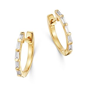 Bloomingdale's Diamond Baguette Huggie Hoop Earrings in 14K Yellow Gold, 0.15 ct. t.w - 100% Exclusive- 3650635