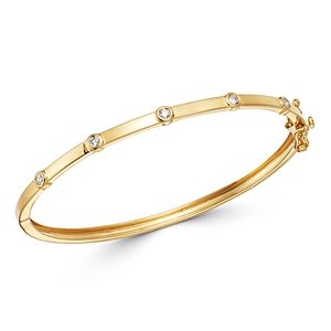 Bloomingdale's Diamond Bezel Set Bangle Bracelet in 14K Yellow Gold, 0.20 ct. t.w. - 100% Exclusive- 3650632