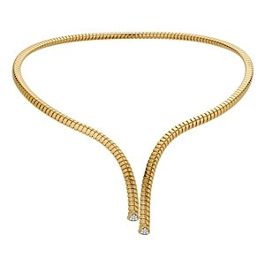 Marina B 18K Yellow Gold Trisolina Diamond Pave Necklace, 6.5- 3469505
