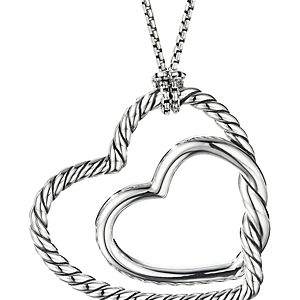David Yurman Sterling Silver Continuance Heart Necklace, 36- 3546912