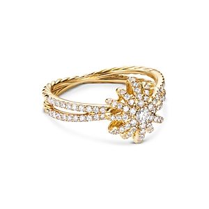 David Yurman Pave Diamond Starburst Ring in 18K Yellow Gold- 3442684