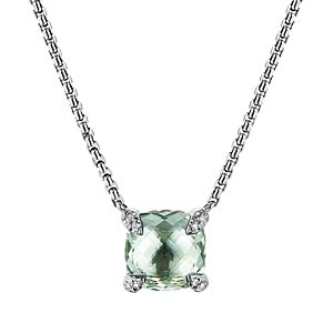 David Yurman Chatelaine Pendant Necklace with Prasiolite and Diamonds, 18- 3561238