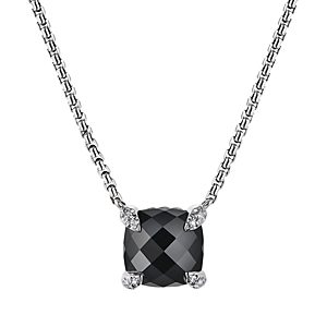 David Yurman Chatelaine Pendant Necklace with Black Onyx and Diamonds, 18- 3561236
