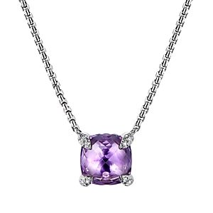 David Yurman Chatelaine Pendant Necklace with Amethyst and Diamonds, 18- 3561235