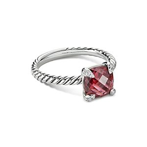 David Yurman Chatelaine Ring with Rhodalite Garnet and Diamonds- 3564144