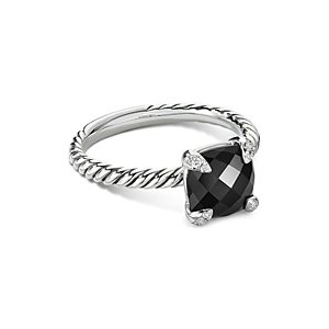 David Yurman Chatelaine Ring with Black Onyx and Diamonds- 3564127