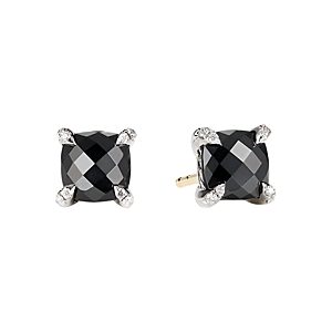 David Yurman Chatelaine Stud Earrings with Black Onyx and Diamonds- 3561227
