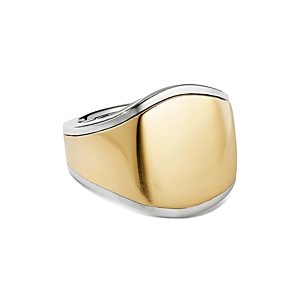 David Yurman Men's Streamline Signet Ring in 18K Yellow Gold and Sterling Silver- 3546890