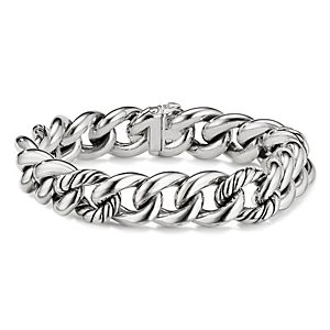 David Yurman Sterling Silver Curb Chain Bracelet- 3546897