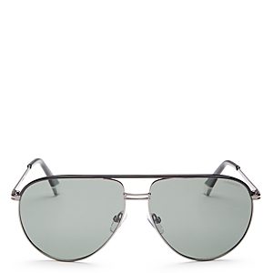 Polaroid Brow Bar Aviator Sunglasses, 61mm- 3649584