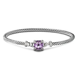 David Yurman Chatelaine Bracelet with Amethyst and Diamonds- 3561189