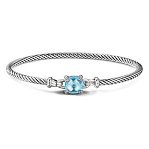 David Yurman Chatelaine Bracelet with Blue Topaz and Diamonds- 3561195