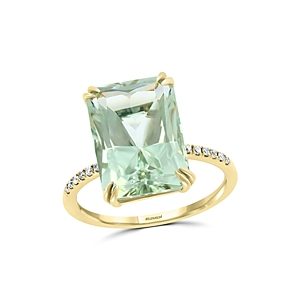 Bloomingdale's Prasiolite & Diamond Ring in 14K Yellow Gold - 100% Exclusive- 3694172