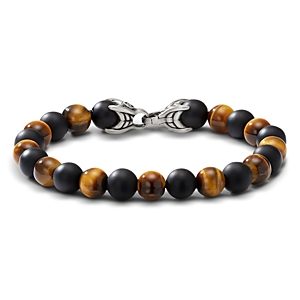 David Yurman Men's Spiritual Beads Bracelet with Tiger's Eye and Black Onyx- 3546858