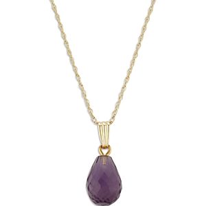 Bloomingdale's Amethyst Briolette Pendant Necklace in 14K Yellow Gold, 18 - 100% Exclusive- 3753333
