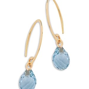 Bloomingdale's Blue Topaz Briolette Mini Sweep Drop Earrings in 14K Yellow Gold - 100% Exclusive- 3753325