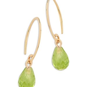 Bloomingdale's Peridot Briolette Mini Sweep Drop Earrings in 14K Yellow Gold - 100% Exclusive- 3753327