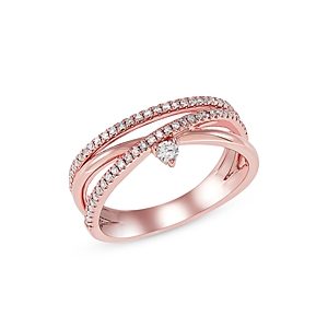 Bloomingdale's Diamond Crossover Ring in 14K Rose Gold, 0.25 ct. t.w - 100% Exclusive- 3768882