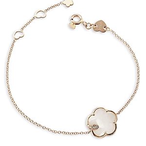 Pasquale Bruni 18k Rose Gold Petit Joli White Agate & Diamond Bracelet- 3796889