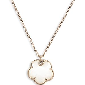 Pasquale Bruni 18K Rose Gold Petit Joli White Agate and Diamond Pendant Necklace, 16.75- 3796883