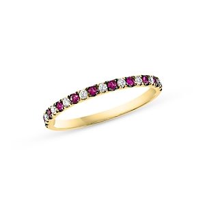 Bloomingdale's Ruby & Diamond Stacking Ring in 14K Yellow Gold - 100% Exclusive- 3825970