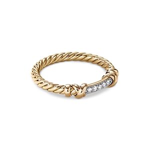 David Yurman Petite Helena Wrap Ring in 18K Yellow Gold with Diamonds- 3728178