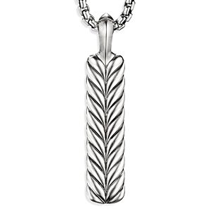 David Yurman Sterling Silver Chevron Ingot Pendant- 3727967