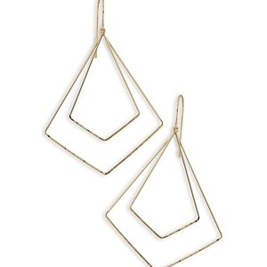 Bloomingdale's Double Wire Geometric Drop Earrings in 14K Yellow Gold - 100% Exclusive- 3847563