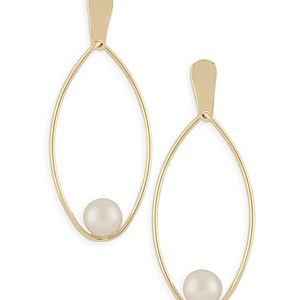Bloomingdale's Cultured Freshwater Pearl Oblong Drop Earrings in 14K Yellow Gold - 100% Exclusive- 3847560