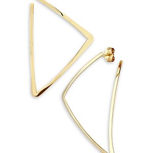 Bloomingdale's Triangle Offset Hoop Earrings in 14K Yellow Gold - 100% Exclusive- 3847561