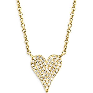 Moon & Meadow 14K Yellow Gold Diamond Heart Pendant Necklace, 18 - 100% Exclusive- 3822095