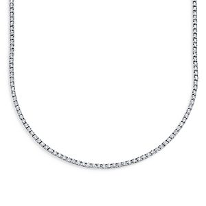Moon & Meadow Diamond Tennis Necklace in 14K White Gold, 3.96 ct. t.w. - 100% Exclusive- 3822074