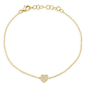 Moon & Meadow 14K Yellow Gold Diamond Heart Bracelet - 100% Exclusive- 3822052