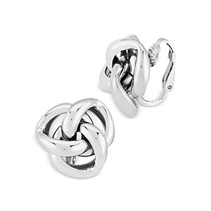 Bloomingdale's Sterling Silver Knot Clip-On Stud Earrings - 100% Exclusive- 3853325