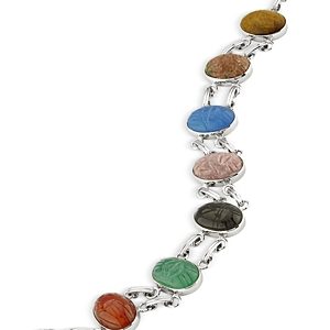 Bloomingdale's Multi-Colored Scarab Double Link Bracelet - 100% Exclusive- 3853339