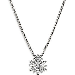 David Yurman Petite Starburst Pendant Necklace with Diamonds, 18- 3733377