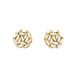 Suzanne Kalan 18K Yellow Gold Diamond Stud Earrings- 3819739